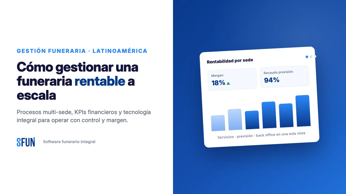 Gestión de una funeraria rentable en Latinoamérica: procesos, KPIs y tecnología para operar a escala